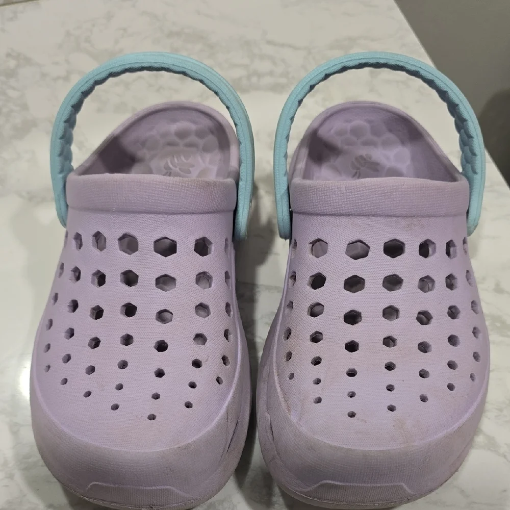Joybees Kids Clogs-Lavender and Aqua Size 1